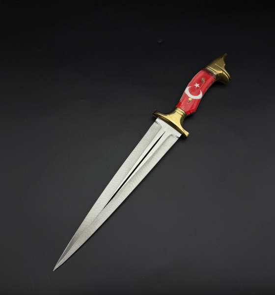 kurt başlı m-ca Kabze ayyıldız işlemeli kama 4116 çelik