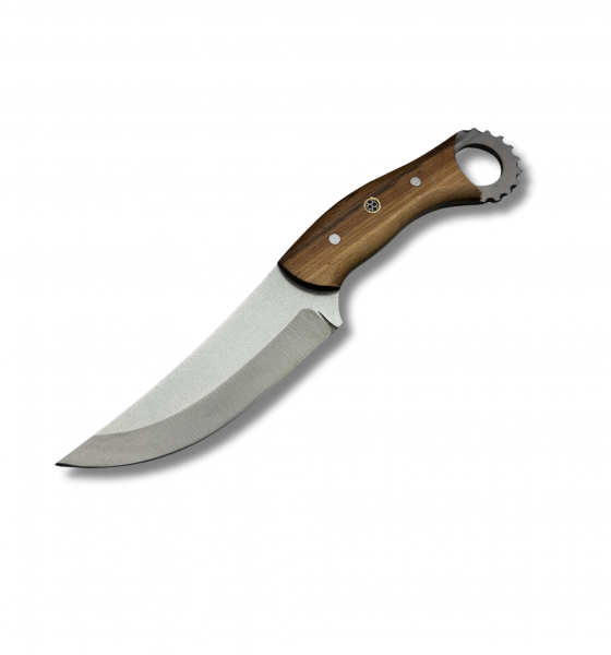 dişli halkalı Cevizağacı kabze 41 16 çelik kamp bıçağı