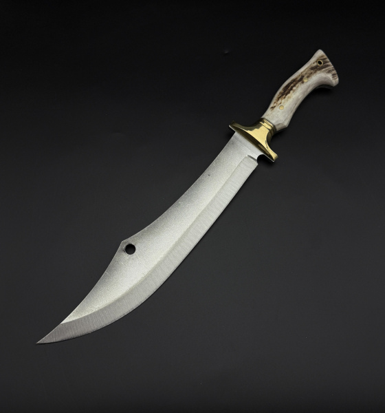 orijinal geyik boynuzu kabze 41 16 çelik pirinç balçak pala