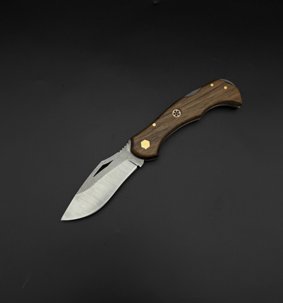 ceviz ağacı kabze 41 16 Çelik kukry model çakı sırttan kilitlemeli 